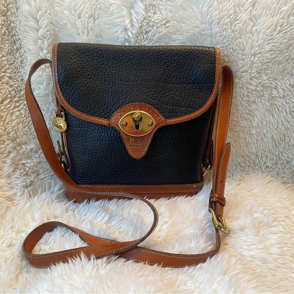Dooney & Bourke Handbags - Vintage Dooney & Bourke Calvary Spectator Pebbled Leather Crossbody Bag